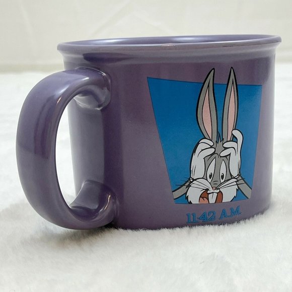 Vintage 1997 Warner Bros. Bugs Bunny Is It Lunch Time Yet 14oz Mug Purple - Picture 5 of 8
